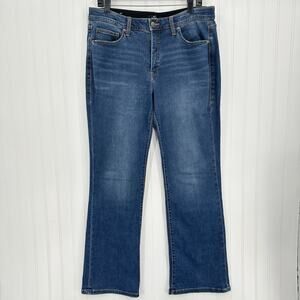 Lularoe Jeans Womens 32 US 14 Bootcut Blue Stretch Denim Tummy Panel Western EUC